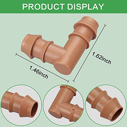 21-Pack Drip Irrigation Universal Barbed Elbow Fitting, Barbed Connectors for 1/2" Drip Tubing - size: 21P-Elbow