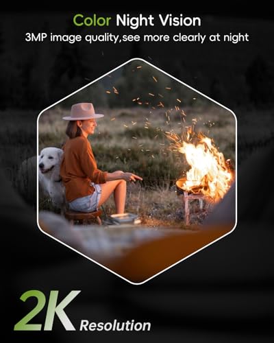 2.4G/5G Security Cameras Wireless Outdoor, 2K Solar Camera for Home Security, 360° PTZ/3MP Color Night Vision/Battery Powered/2Way Talk/Compatible with Alexa/IP66 Waterproof(2 Pack) - color: White - 2 Pack Solar Cam