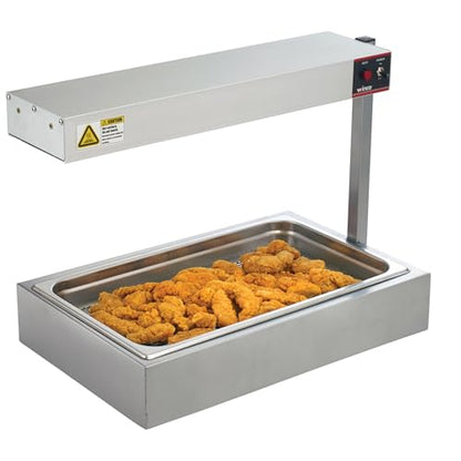 Winco Food Heat Lamp Strip Heater with Adjustable Stand, 500W, 24" (With Stand)