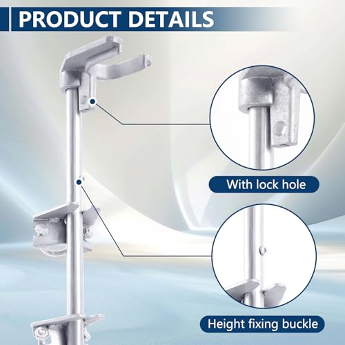Hicarer 36" Chain Link Drop Rod for Double Gate Heavy Duty Pull Style Fence Gate Latch for 1-3/8" Chain Link Fence Frame Galvanized Steel Latch