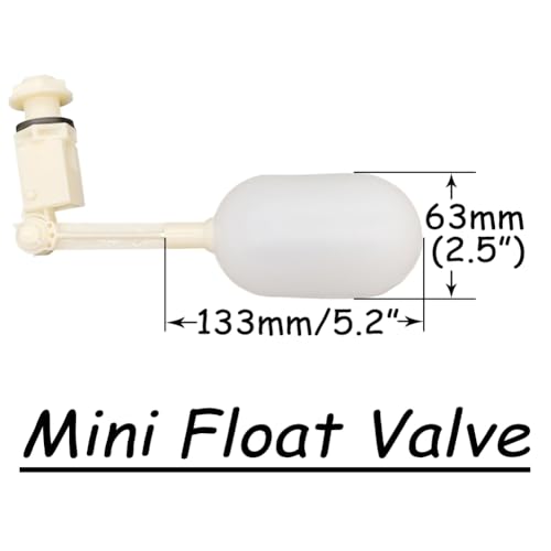 Uenede 2PCS Float Ball Valve DN20 3/4" Male Thread PE Floating Ball ABS Valve Automatic Switch for Pool, Livestock Water Trough, Aquariums, Aquaculture, Hydroponics and Reservoir Water Level Control
