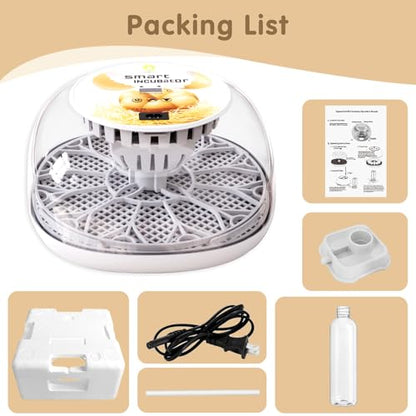 Incubators for Hatching Eggs Quail Egg Incubator 12 Eggs with Automatic Egg Turning and Humidity Control 360° Viewing for Chicken, Ducks, Goose, Pigeon for Lab Farm and Home