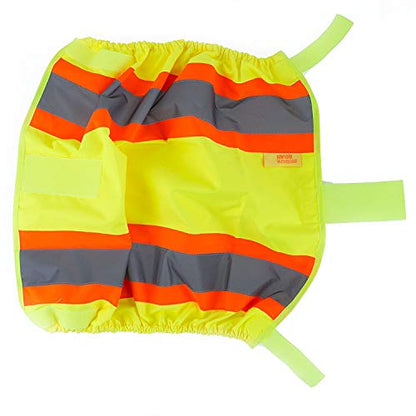 RK-GAITERS Hi-Viz Contrasting Trim Leg Gaiters, Polyester oxford w/PU coating (Lime, 1-Pair)