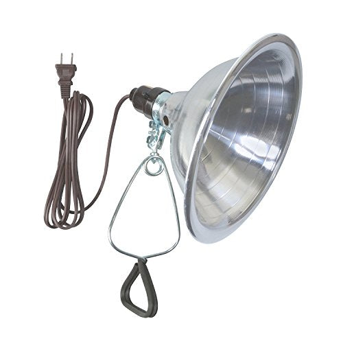 Woods Clamp Lamp Light with Aluminum Reflector; 150W; UL Listed; 6- Foot Cord - size: 8.5 Inch