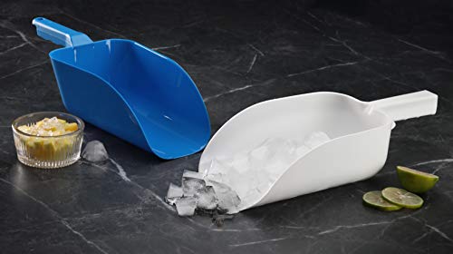 New Star Foodservice Commercial Grade Polycarbonate Plastic Utility Ice Scoop, Blue, 64 oz - color: Blue, size: 64 oz.