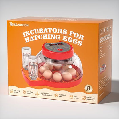 8-18 Chinken Incubators for Hatching Eggs with Automatic Egg Turning and Humidity Control Automatic Water Refill,Egg Candler Nature Right 360 Incubator Duck Quail Chick Turkey Hatching Incubator - size: 8