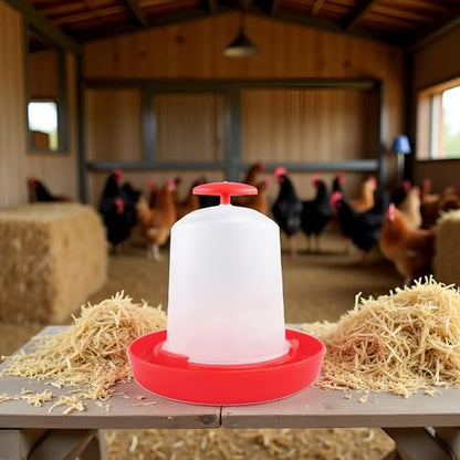 1Pc Baby Chick Feeder and Waterer 0.35Lbs/5.4Oz Chicken Poultry Feeding Equipment Kit Chick Waterer and Feeder No Drown Small No Waste Proof Poultry Feeders Bucket