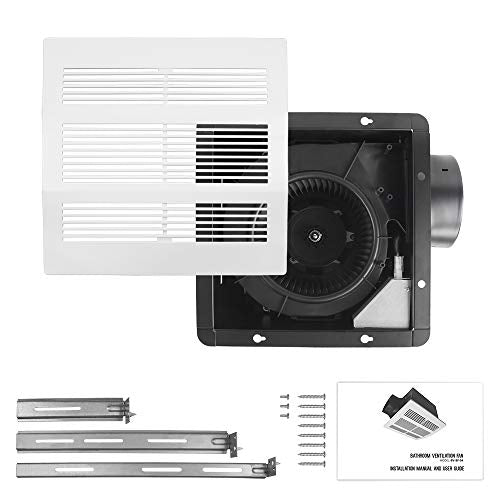 BV Bathroom Exhaust Fan 200CFM - 2.0 Sones, 6" Duct Collar, Rooms Up to 200 Sq. Ft.| Ventilation Fan, Stainless Steel - Ultra-Quiet & HVI 2100 - size: 200 CFM