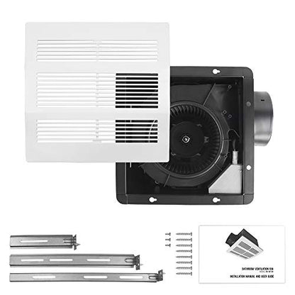 BV Bathroom Exhaust Fan 200CFM - 2.0 Sones, 6" Duct Collar, Rooms Up to 200 Sq. Ft.| Ventilation Fan, Stainless Steel - Ultra-Quiet & HVI 2100 - size: 200 CFM