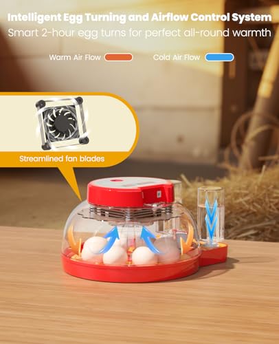 8-18 Chinken Incubators for Hatching Eggs with Automatic Egg Turning and Humidity Control Automatic Water Refill,Egg Candler Nature Right 360 Incubator Duck Quail Chick Turkey Hatching Incubator - size: 8