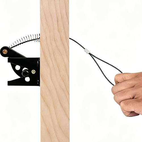 3 Sets Gate Latch Cable Pull, Black Gate Latch Pull Cord with Spring, Stainless Steel 2"-6" Adjustable Door Latch Gate Opener for Metal Wooden Fence Garden Backyard