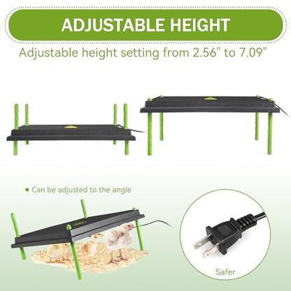16"x22" Chick Brooder Heater Plate, Brooder Plate for Chicks with Adjustable Height for Baby Chick Duck, 50W Constant Temperature Control Chick Warmer for Energy Saving - size: 16" x 22"