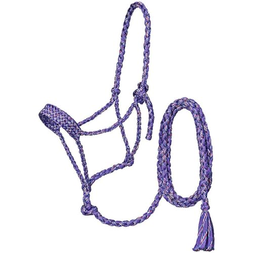 Coolhorse Tough 1 Pony Funfetti Mule Tape Halter w/ 10' Lead (Purple) - color: Purple