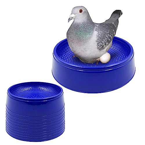 10PCS Pigeon Nest Bowl, Plastic Racing Pigeon Breeding Hatching Nest Box Egg Basin for Quails Doves and Small Birds,Pet Cage Supplies