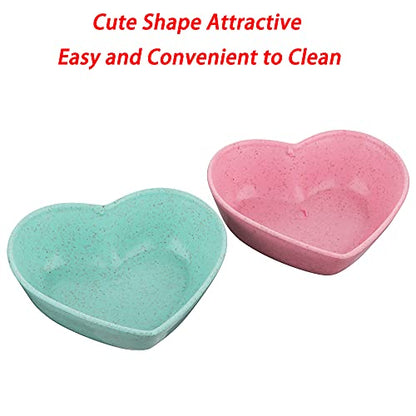 3 Pack Hamster Food Dish Small Cute Shape Food Bowl for Hamster Hedgehog Small Animals (Green, Blue and Pink)