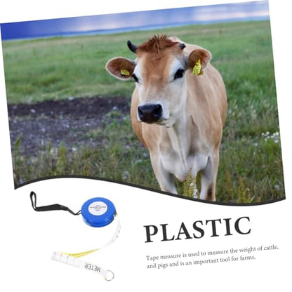 WOONEKY Multipurpose Animal Weight Tape Measure for Goats and Pigs Tearproof Retractable Measuring Tape for Chest and Waist Portable Veterinary Tool for Farm Cattle and Livestock