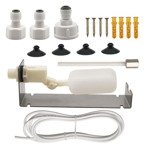 Water Fountain Auto Fill System, Autofill Water Level Kits Pond Auto Fill Float Valve with Adjustable Arm for Outdoor Fountains Ponds Pool Water Tank Garden