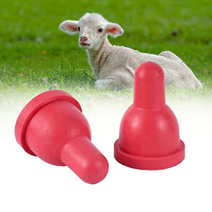 2Pcs Sheep Goat Lamb Milk Nipples Soft Rubber Pacifier for Small Animal Feed Orphaned Lamb - size: Lamb pacifier