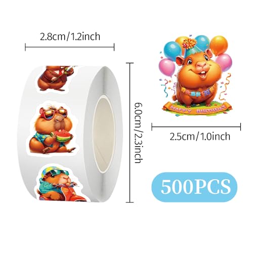 Cute Capybara Stickers Bulk Pack, 1000pcs, Waterproof Vinyl, Cartoon Animal Decals for Kids, Girls, Boys, Teens, for Water Bottle, Laptop, Skateboard - color: Capybara Stickers