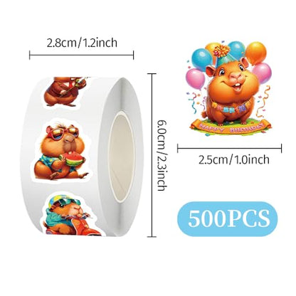 Cute Capybara Stickers Bulk Pack, 1000pcs, Waterproof Vinyl, Cartoon Animal Decals for Kids, Girls, Boys, Teens, for Water Bottle, Laptop, Skateboard - color: Capybara Stickers