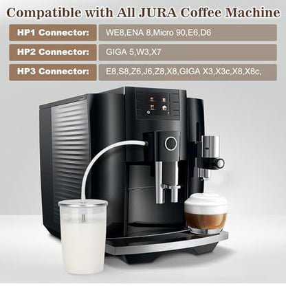 Glass Milk Container for Jura, 16.9oz Clear Glass Milk Container Compatible with Jura Coffee Machine Models: Z8,Z6,J6,S8, S80, E8,GIGA X8cG2/X8G2/X3cG2/X3G2/5,X8,X10,WE8,W3,X7,ENA 8,Micro 90,E6,D6 - style: Container