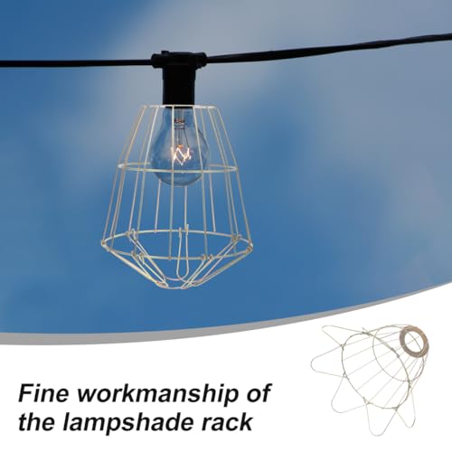 NUOBESTY Vintage Industrial Lamp Bulb Guard Wire Cage Protective Shade for E27 Bulbs Ceiling Light Pendant Lamp Cover 7.24X5.90X5.90In