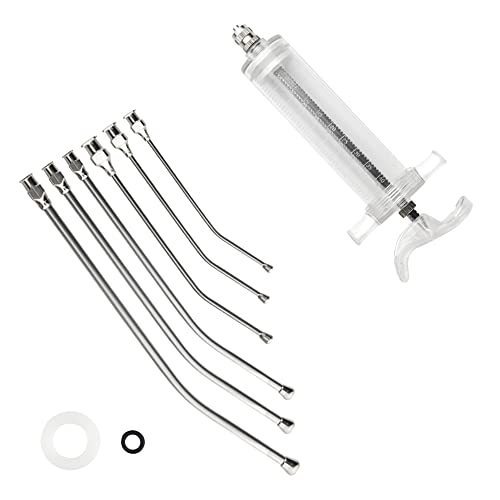 Baby Bird Feeding Syringe Bird Syringe Feeder Feeding Tubes with 6PCS Curved Gavage Tubes for Baby Birds Parrot Small Pet (50ML) - size: 50ML