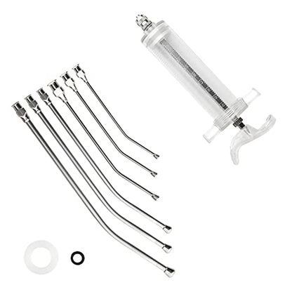 Baby Bird Feeding Syringe Bird Syringe Feeder Feeding Tubes with 6PCS Curved Gavage Tubes for Baby Birds Parrot Small Pet (50ML) - size: 50ML