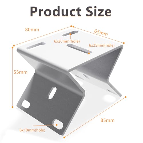 Outdoor Security Camera Corner Mount, White Metal Bracket, 4 Pack | 90-degree clamp, 2.2-4.3 in diameter range, eaves and stairwell placement, hardware included - size: 4 Pack