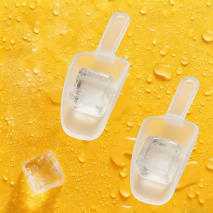 2Pcs Plastic Ice Scoop, Kitchen Scooper for Ice Maker, Ice Bucket, Bar, Freezer, Pet Food, Candy, Coffee Beans, Utility Food Scoop for Home, Party, Wedding, Restaurant (Transparency) - color: Transparency