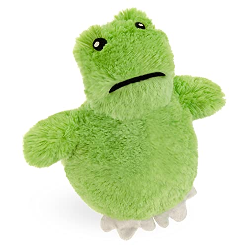 Giftable World 7.5 Inch Plush Pet Toy Bunny with 5 Inch Squeaky Bouncy Ball and Crinkle Ears (Quack & Leaping Frog) - color: Quack & Leaping Frog