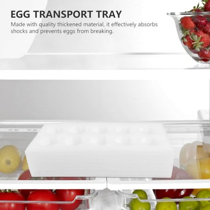 BESTOYARD Egg Holder Tray 10-Grid, Thickened Foam Shock-Absorbing Protective Container for Shipping & Refrigerator Storage, for Fresh Chicken Eggs
