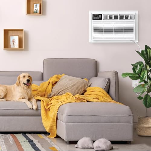 Whirlpool 10,000 BTU Through the Wall Air Conditioner, 115V, Cools up to 450 Sq. Ft. for Living Room, Bedroom, Kitchen with Dehumidifier and Remote Control, White - size: 10,000 BTU