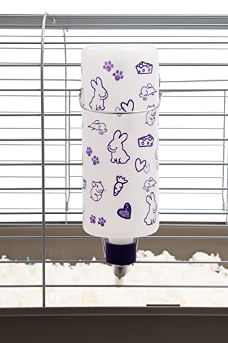 Lixit 32oz Weather Resistant Water Bottles with Heavy Duty Mount for Rabbits and Ferrets (Rabbits Pack of 2) - color: Frosted, size: 32 ounces (Pack of 2)