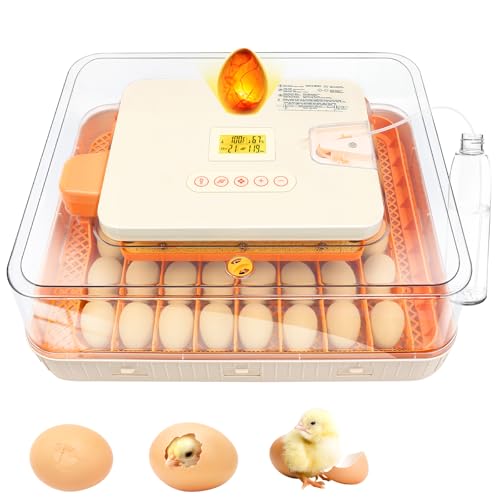 56 Egg Incubator, Incubator for Hatching Eggs with External Auto Water Refill, Auto Turner, LED Candler, Temperature Control, Incubator for Hatch Chick Duck Quail Poultry Home School Lab - style: 56 Eggs