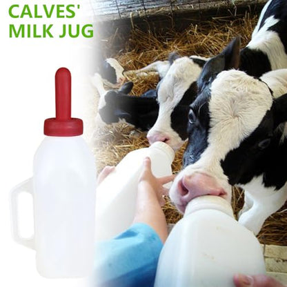 Nipple Calf Feeding Bottle with Large Capacity and Comfort Handle for Farm Animal Livestock Nursing Use Long Nipple Livestock Bottle - color: Vertical 2.5L integr
