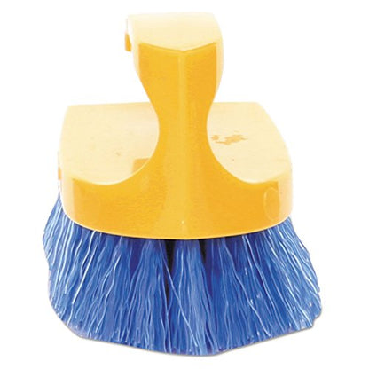 Rubbermaid Commercial Products,Rubbermaid Commercial,Iron-Shaped Handle Scrub Brush, 6" Brush,Long-Lasting Blue Polypropylene Fill Resists Stains.,Durable Plastic Block.