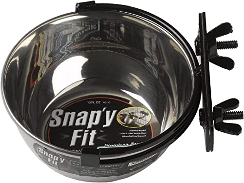 Midwest Stainless Steel Snap'y Fit Water and Feed Bowl 10 oz