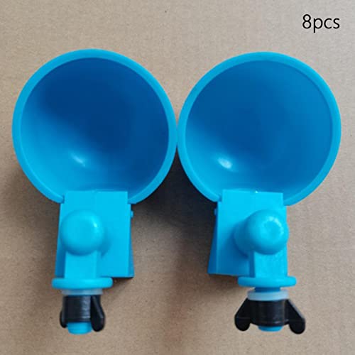 8 Pieces Drinking Cup Feeder Bowl Dispenser Automatic Waterer Removable Design Sturdy Material Suitable for Birds Chicken Goose Farm Breeding