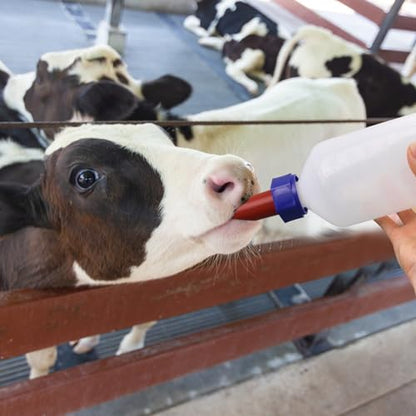 2PCS Calf Feeder Milk Bottle Livestock Drinking Bottles Calves Nursing Milk Feeding Bottle for Farm Livestock Supplie (1000ml) - size: 1000ml
