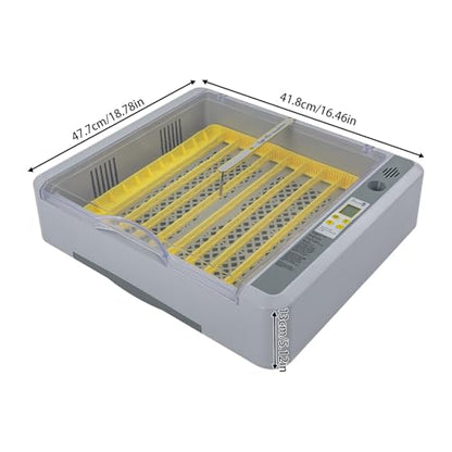 Egg Incubator, 36* Eggs General Purpose Incubator, Capacity Digital Poultry Hatcher Machine, Transparent Drawer Egg Tray Automatic Flipping, Temperature Humidity Control (18 * 16 * 5")