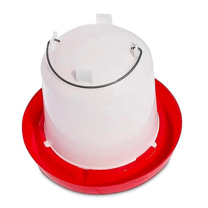Chicken Waterer 1.5-Gallon Metal Handle Poultry Drinker | Large Capacity Poultry Waterer | for Chickens, Ducks, Baby Chicks, Chickens, Turkeys and More - size: 1.5 Gallon