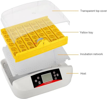 Egg Incubator, with Humidity Display and Egg Candler, Automatic Egg Turner for Hatching Chickens(42 Egg)