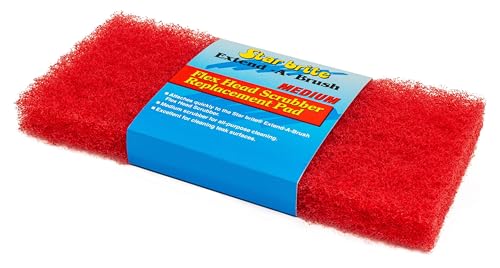 STAR BRITE Flexible Head Scrubber Replacement (Medium) (Red) (040126) - color: Red Scrubber (Medium)