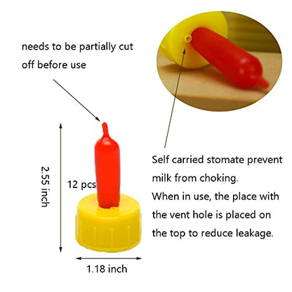 Goat Nipple and Bottles Set, 12 Pieces Small Animal Milk Drink Pritchard Nipple 2 Pieces 400 ml Lamb Feeding Bottle Kit for Feeding Sheep Goat Lamb Puppy (White 12) - color: White 12