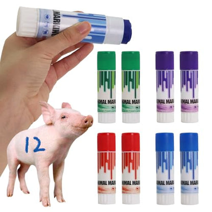 Livestock Marker Paint Pen 8PCS Animal Identification High Visibility Livestock Marking Paint Pen Livestock Prod,Cattle Marking Tools Paint For Marking Animal Skin