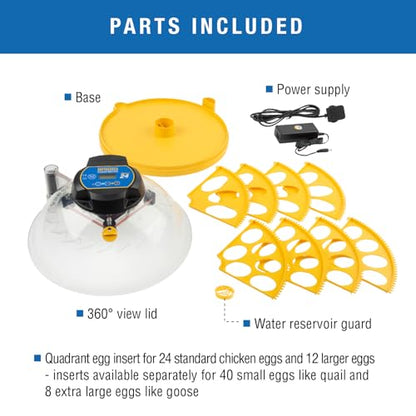 Brinsea Maxi 24 Advance Egg Incubator with Automatic Egg Turning and Temperature Control for Hatching 24 Chicken, Duck, or Other Eggs,- Optimal Flexibility with Mix & Match Sizes - size: 24 Eggs