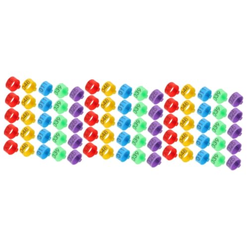 150pcs Poultry Leg Marking Reusable Chicken Identification Bands Bright Color Foot Clips for Easy Breed Separation Lightweight and Convenient for Poultry Care