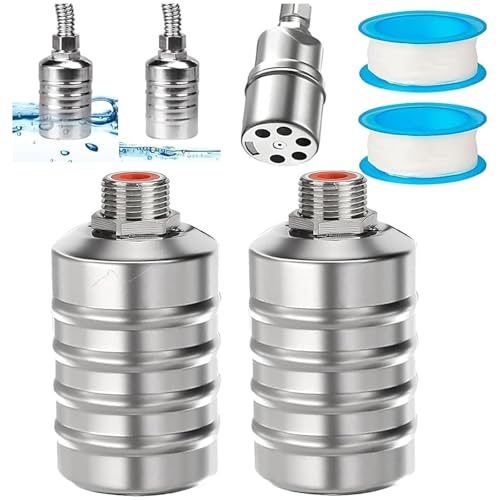 2PCS Float Valve 1/2" Water Level Control Float Valve 304 Stainless Steel Fully Automatic Water Shut off Valve Automatic Water Level Controller for Water Tank Pool Livestock Troughs Upper Water Intake