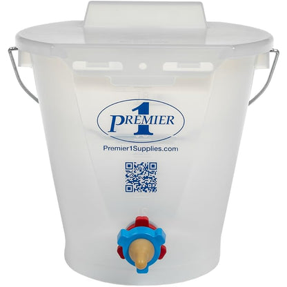 Premier 1 Lamb 'N' Goat Kid Prima Orphan Feeding Bucket (2 Gallon Round - 1 Hole) - size: 2 Gallon Round - 1 Hole